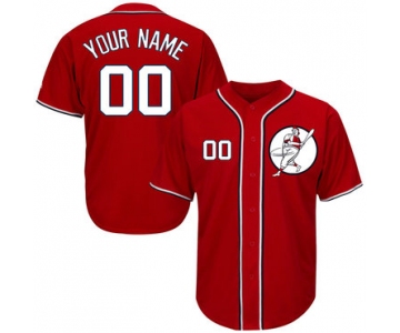 Nationals Red Men's Customized Cool Base New Design Jersey