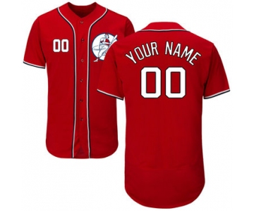 Nationals Red Men's Customized Flexbase New Design Jersey