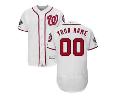 Washington Nationals Majestic 2019 World Series Champions Home Authentic Flex Base Custom White Jersey