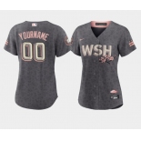 Women's Washington Nationals Active Player Custom 2022 Gray City Connect Cherry Blossom Stitched Jersey(Run Small)