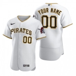 Men's Pittsburgh Pirates Custom Nike White 2020 Stitched MLB Flex Base Jersey