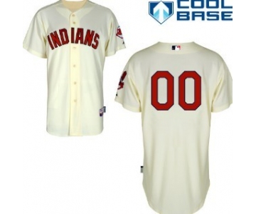 Kids' Cleveland Indians Customized Cream Jersey