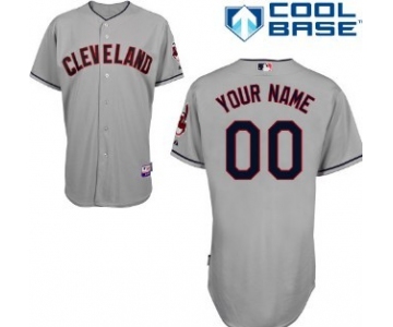 Kids' Cleveland Indians Customized Gray Jersey