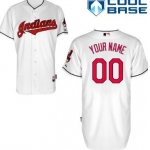 Men's Cleveland Indians Customized White Jersey