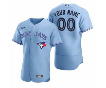 Men's Toronto Blue Jays Custom Nike Light Blue Stitched MLB Flex Base Jersey