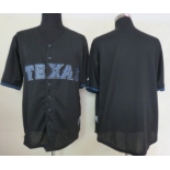 Men's Texas Rangers Customized 2012 Black Fashion Jersey