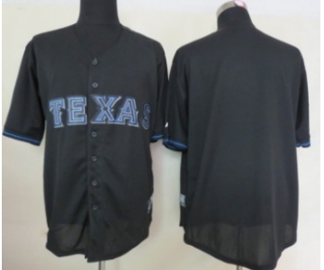 Men's Texas Rangers Customized 2012 Black Fashion Jersey