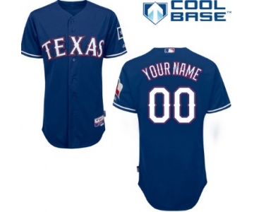 Men's Texas Rangers Customized 2014 Blue Jersey