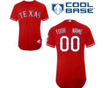 Men's Texas Rangers Customized Red Jersey