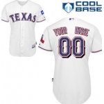 Men's Texas Rangers Customized White Jersey