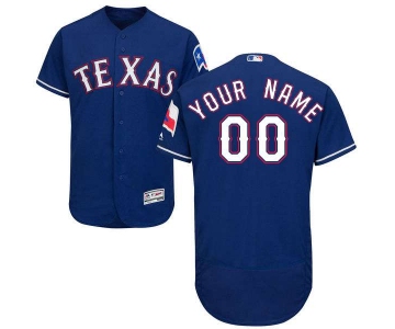 Mens Texas Rangers Royal Blue Customized Flexbase Majestic MLB Collection Jersey