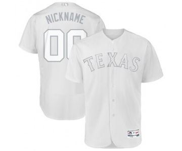 Texas Rangers Majestic 2019 Players' Weekend Flex Base Authentic Roster Custom White Jersey