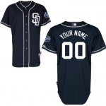 Men's San Diego Padres Customized Navy Blue Jersey