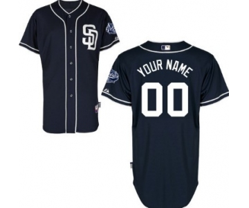 Men's San Diego Padres Customized Navy Blue Jersey