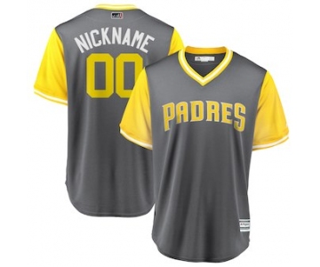 Men's San Diego Padres Majestic Gray 2018 Players' Weekend Cool Base Custom Jersey