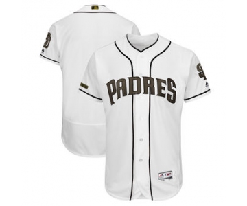 Men's San Diego Padres Majestic White 2018 Memorial Day Authentic Collection Flex Base Team Custom Jersey