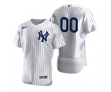 Men's New York Yankees Custom Nike White 2020 Stitched MLB Flex Base Jersey