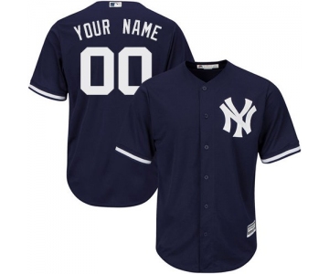 Mens New York Yankees Navy Blue Customized Flexbase Majestic MLB Collection Jersey