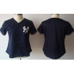 Women's New York Yankees Customized Navy Blue Jersey
