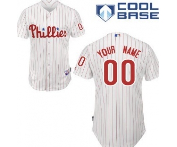 Kids' Philadelphia Phillies Customized White Pinstripe Jersey