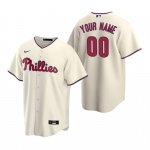 Men's Philadelphia Phillies Custom Nike Cream Stitched MLB Cool Base Jersey