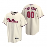 Men's Philadelphia Phillies Custom Nike Cream Stitched MLB Cool Base Jersey