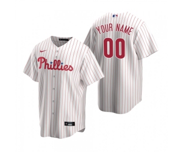 Men's Philadelphia Phillies Custom Nike White Stitched MLB Cool Base Home Jersey