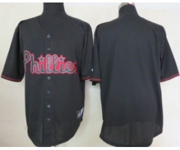 Men's Philadelphia Phillies Customized 2012 Black Fashion Jersey