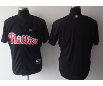 Men's Philadelphia Phillies Customized Black Jersey