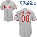 Men's Philadelphia Phillies Customized Gray Jersey