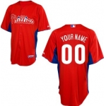 Men's Philadelphia Phillies Customized Red BP Jersey