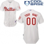 Men's Philadelphia Phillies Customized White Pinstripe Jersey