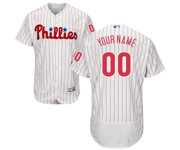 Mens Philadelphia Phillies White Customized Flexbase Majestic MLB Collection Jersey