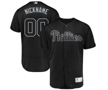 Philadelphia Phillies Majestic 2019 Players' Weekend Flex Base Authentic Roster Custom Black Jersey