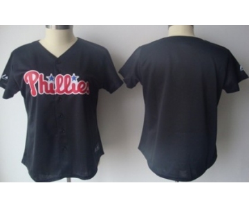 Women's Philadelphia Phillies Customized Black Jersey