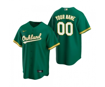 Men's Oakland Athletics Custom Nike Green Stitched MLB Cool Base Jersey