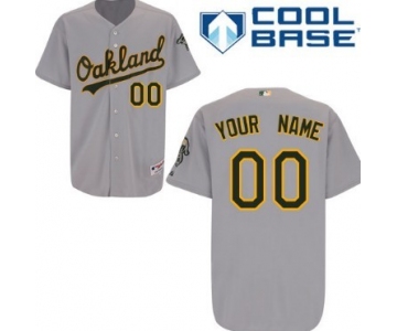 Men's Oakland Athletics Customized Gray Jersey