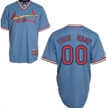 Mens' St. Louis Cardinals Customized Light Blue Throwback Jersey