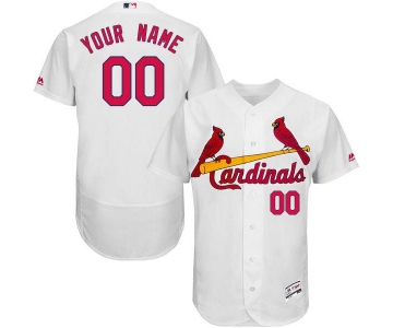 Mens St. Louis Cardinals White Customized Flexbase Majestic MLB Collection Jersey