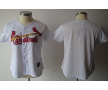 Women's St. Louis Cardinals Customized White With Red Jersey