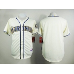 Men's Seattle Mariners Customized 2015 Cream Jersey
