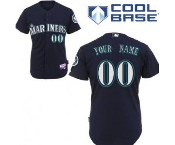 Men's Seattle Mariners Customized Navy Blue Jersey