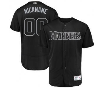 Seattle Mariners Majestic 2019 Players' Weekend Flex Base Authentic Roster Custom Black Jersey