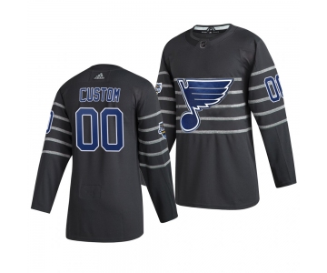 Men's 2020 NHL All-Star Game St. Louis Blues Custom Authentic adidas Gray Jersey