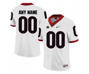 Georgia Bulldogs White Men's Customized College Football Jersey