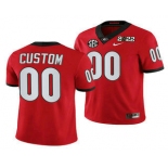 Men's Georgia Bulldogs ACTIVE PLAYER Custom 2022 Patch Red College Football Stitched Jersey