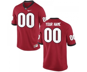 Mens Georgia Bulldogs Custom Replica Football Jersey - 2015 Red