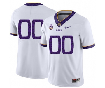 LSU Tigers White Men's Fashion Customized Nike College Football Jersey