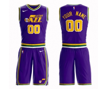 Jazz Purple Men's Customized Nike Swingman Jersey(With Shorts)