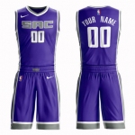 Kings Purple Men's Customized Nike Swingman Jersey(With Shorts)